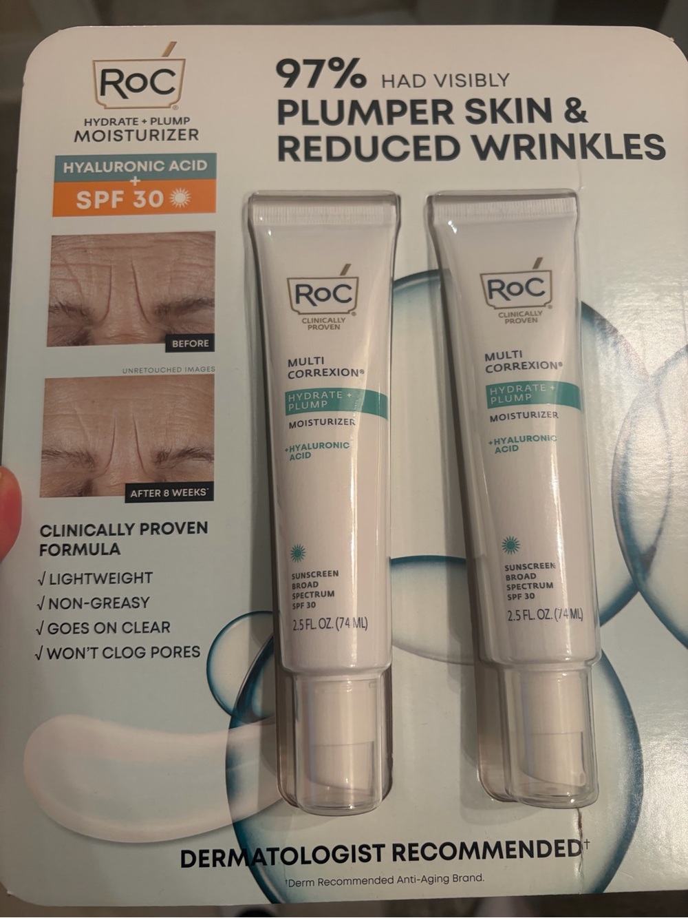 Hydrate + Plump Moisturizer with Hyaluronic Acid SPF 30 — White